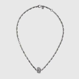 Collier en argent avec cubes G carré