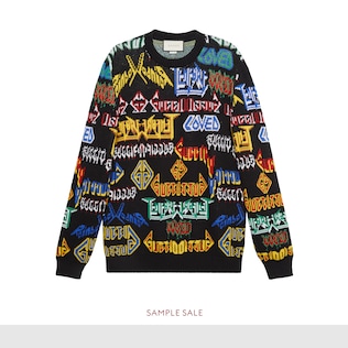 Metal Mix-Pullover aus Wolle