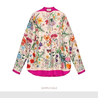 Oversize shirt with Flora print
