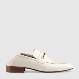 Mocassins en cuir avec détails Mors et Double G