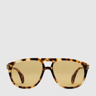 Lunettes de soleil aviateur avec bande web en émail