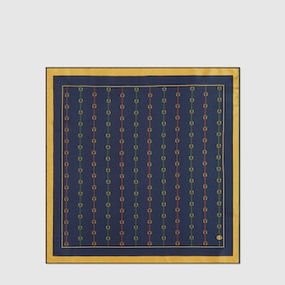 Pocket square with Stirrups and Web print
