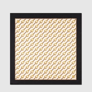 Foulard con stampa staffe