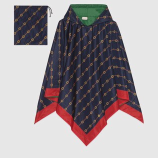 Reversible nylon poncho