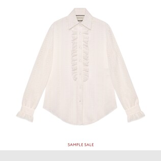 Camicia in pizzo con ruche