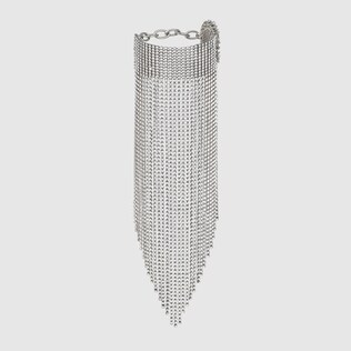 Metal bracelet with crystals