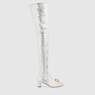 Bota Encima Rodilla Piel GG Media Luna
