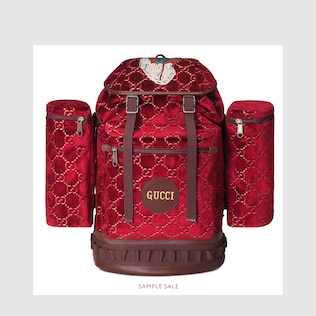 Large GG velvet backpack