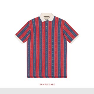 Polo oversize a stampa catene con Morsetto