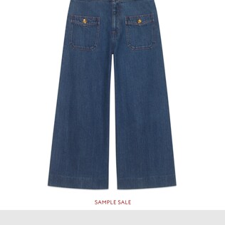 Denim wide leg pant