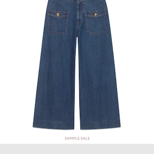 Pantalón de Pierna Ancha de Denim