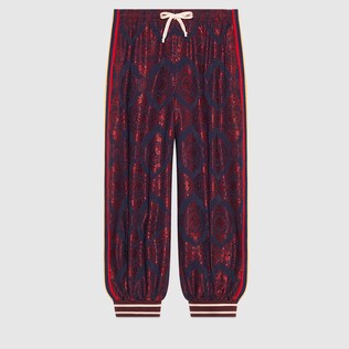 Bi-material harem style pant