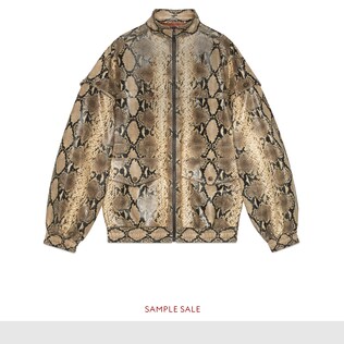 Bomber Piel Estampado Pitón