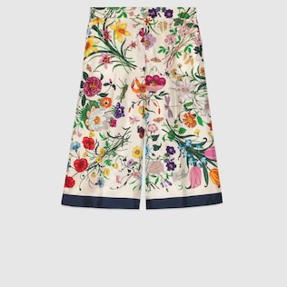 Flora silk twill pajama pant