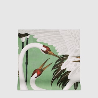 Heron print wallpaper