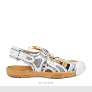 Sandales en cuir et résille pour homme