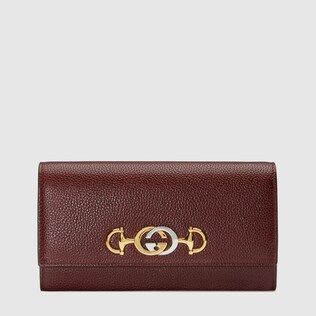 Gucci Zumi grainy leather continental wallet