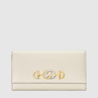 Gucci Zumi grainy leather continental wallet