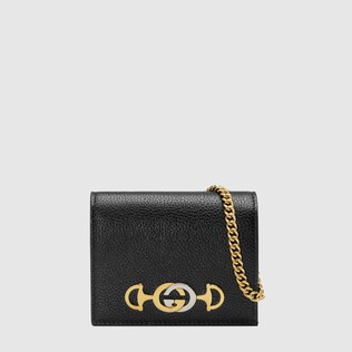 Gucci Zumi grainy leather card case