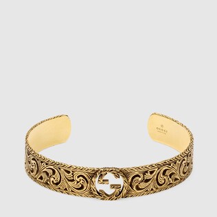 Brazalete de oro amarillo con GG