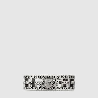 Silver ring with Square G