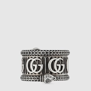 Anillo de plata con Doble G