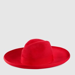 Felt wide-brim hat