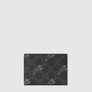 GG wallet with tiger print
