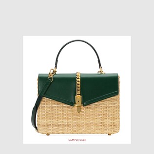 Sylvie wicker small top handle bag