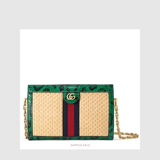 Online exclusive Ophidia straw small shoulder bag