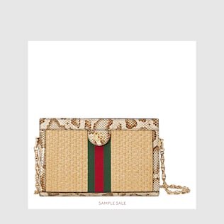 Bolso Hombro Ophidia Pequeño de Paja