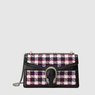 Kleine karierte Dionysus Schultertasche