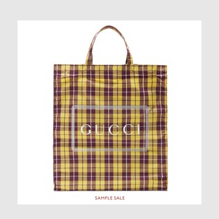 Cabas carreaux imprimé Gucci taille moyenne