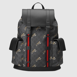 Rucksack aus weichem GG Supreme mit Tigern