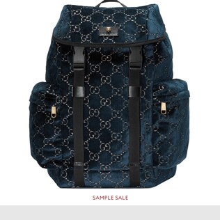 Medium GG velvet backpack