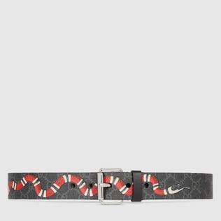 GG belt with Kingsnake print