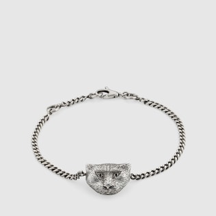 Bracciale Gucci Garden in argento con gatto