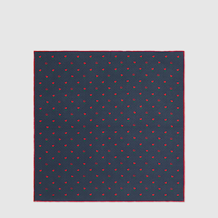 Printed silk pocket square
