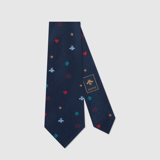 Symbols silk tie