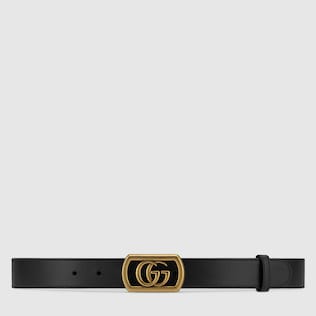 Belt with framed Double G buckle