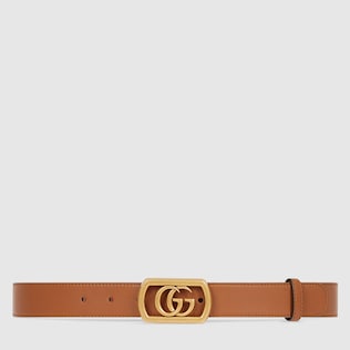 Belt with framed Double G buckle