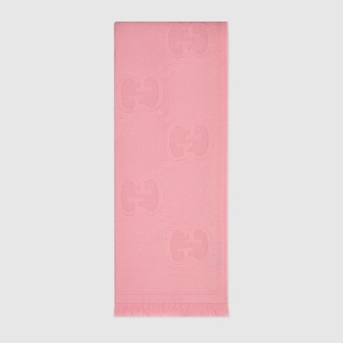 GG wool jacquard scarf
