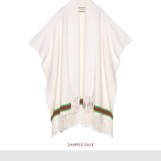 Cape en laine oversize avec écharpe
