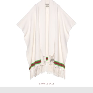 Oversize wool cape with scarf