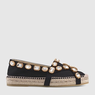 Espadrilles en toile avec cristaux