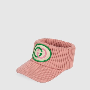 Wool visor with Interlocking G patch