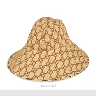 GG wide brim hat with snakeskin