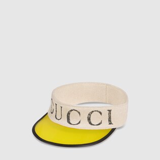 حاجب شمس من الفينيل مع شعار Gucci