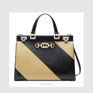 Gucci Zumi系列斜纹印花中号手提包