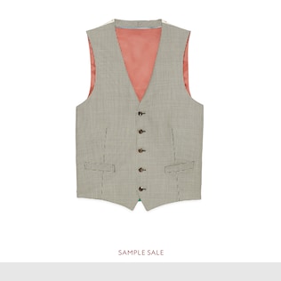 Gilet elegante in lana pied de poule